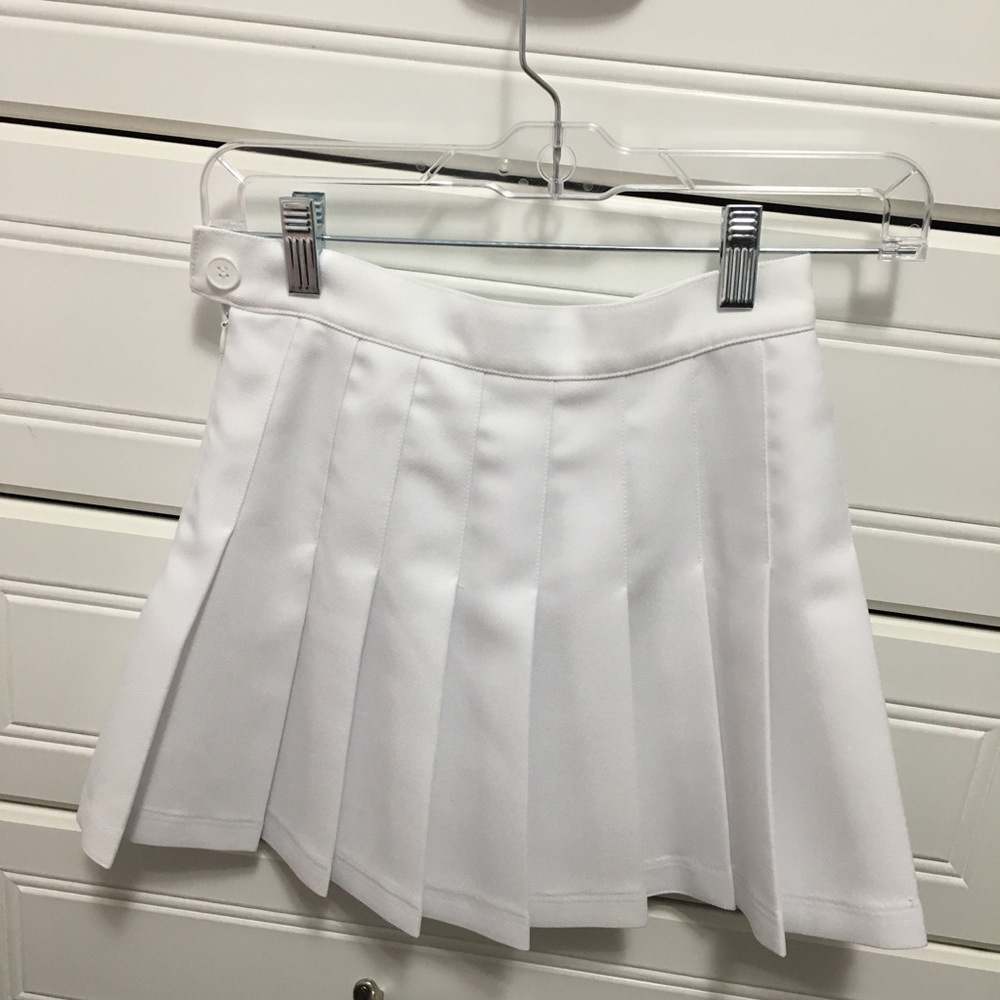 American Apparel White Tennis Skirt